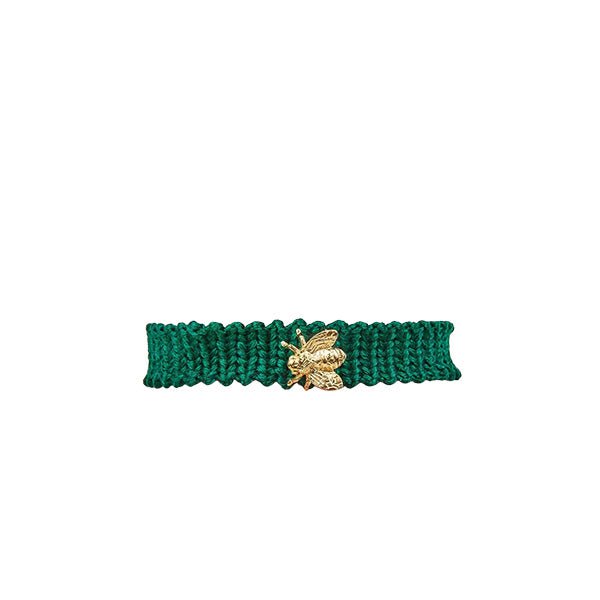 Bracelets Antonia Karra Melissa Macrame Bracelet Green Gold Plated O/S Apoella