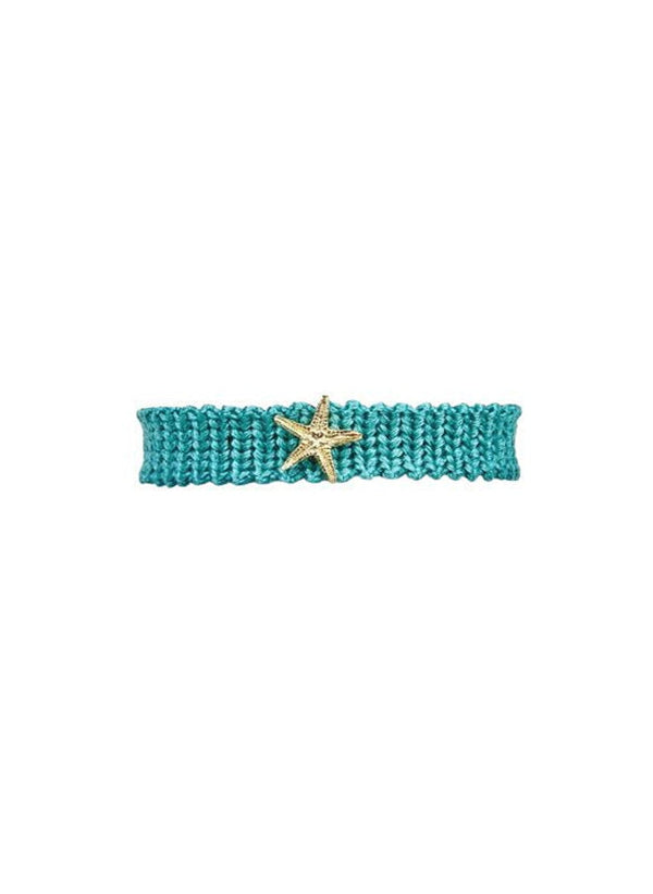Bracelets Antonia Karra Starfish Macrame Bracelet Turquoise Gold Plated O/S Apoella