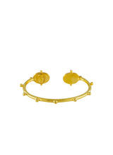 Bracelets Sylvia Toledano Holis Thin Cuff 2 Stones Bracelet Gold/Tiger Eye O/S Apoella