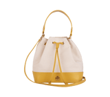 Bucket Bags Apoella Leros Canvas & Leather Mini Bucket Bag O/S / Ivory Yellow Apoella