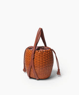 Bucket Bags Callista Crafts Woven Lea Bag Leather Orange O/S Apoella