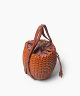 Bucket Bags Callista Crafts Woven Lea Bag Leather Orange O/S Apoella