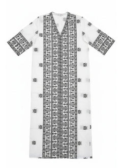 Caftans Etoile Coral Lea Maxi Caftan White/black Apoella