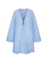 Caftans Heidi Klein Tinos Caftan Beachwear Light Blue/White Apoella