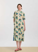 Caftans Lisa Corti Mamta Cotton Caftan Ivory Apoella
