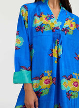 Caftans Lisa Corti Radha Habutai Silk Caftan Blue M / Blue Apoella