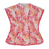 Caftans Marie Raxevsky Sleeveless Pom Pom Caftan Botanical Pink Apoella