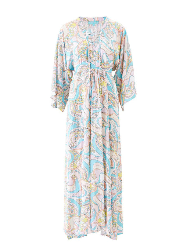 Caftans Melissa Odabash Natalie Maxi Caftan Riviera O/S / Riviera Apoella