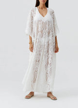 Caftans Melissa Odabash Yasin Lace Caftan White O/S / White Apoella