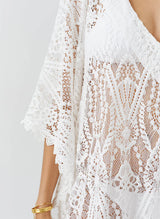 Caftans Melissa Odabash Yasin Lace Caftan White O/S / White Apoella