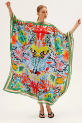 Caftans RIANNA + NINA Tropica Fruta Kaftan Cotton Tucan Sky O/S / Tucan Sky Apoella