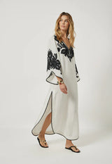 Caftans Scarlett Poppies Hadiya Kaftan Vanilla/Black Apoella