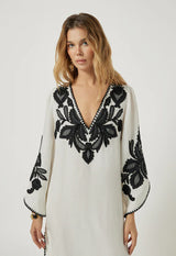 Caftans Scarlett Poppies Hadiya Kaftan Vanilla/Black Apoella
