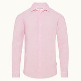 Clothing Orlebar Brown Giles Linen Cls II Shirt Pale Pink White / M Apoella