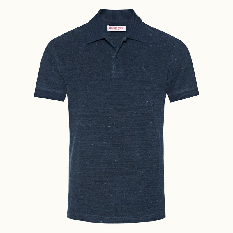 Clothing Orlebar Brown Jarrett Towlling Polo Indigo / M Apoella