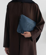 Clutch Callista Crafts Cc Pochette Grained Leather Blue O/S Apoella