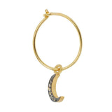Moon Hoops Yellow Gold Plated