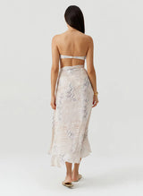 Danni Wrap Long Skirt Lizard