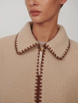 Ruiko Zip Through Fleece Jacket Light Taupe