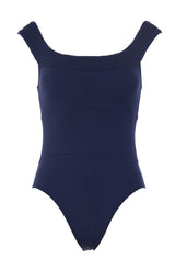 - Delphine Over The Shoulder One Piece Night Blue Apoella