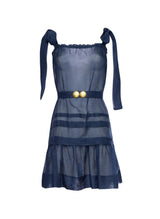 Dresses Ancient Kallos Mykonos Mini Strap Dress Golden Shell Buckles Aegean Blue O/S / Aegean Blue Apoella