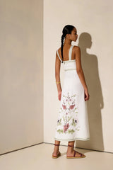 Dresses Ancient Kallos Wild Flowers Long Sundress Dress Off White Apoella