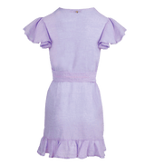 Dresses Apoella Amalia Lace Linen Mini Wrap Dress Lilac Apoella