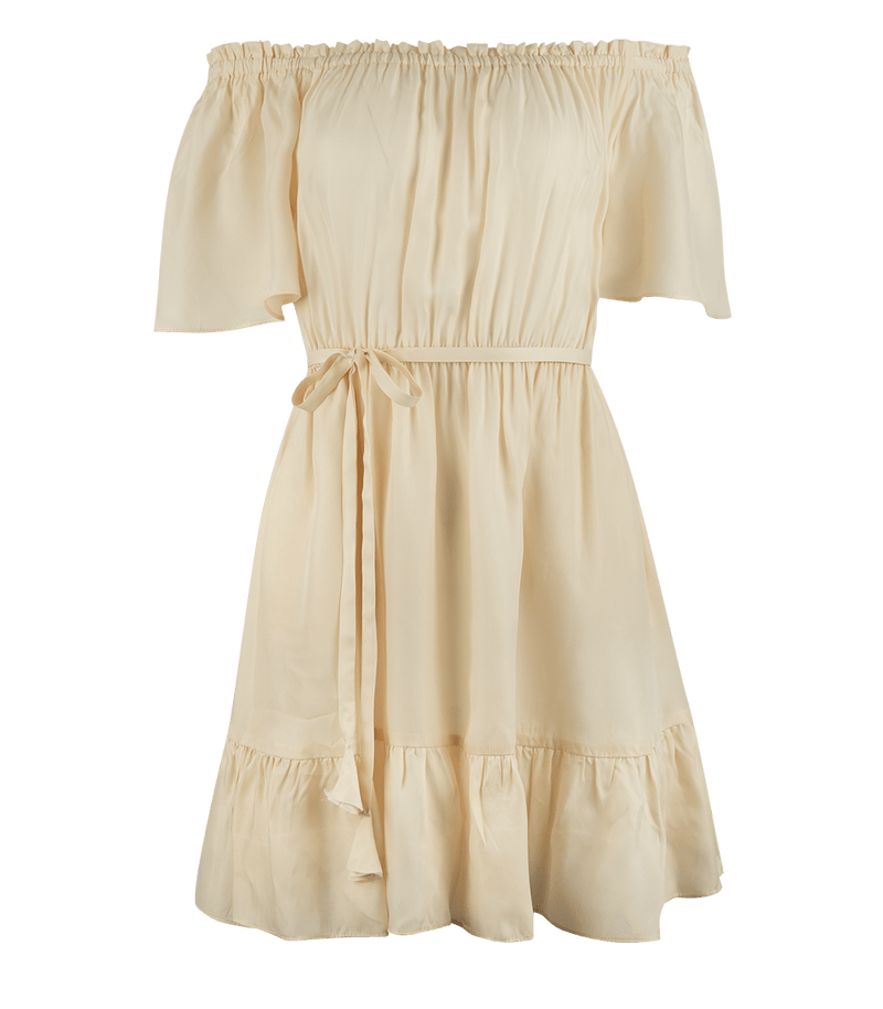 Dresses Apoella Aphrodite Off Shoulder Puff Sleeve Short Dress Cream Cream / S/M Apoella