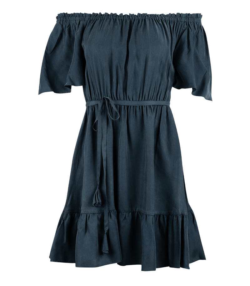 Dresses Apoella Aphrodite Off Shoulder Puff Sleeve Short Dress Navy Navy / S/M Apoella