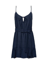 Dresses Apoella Ariadne Linen Strap Mini Frill Dress Denim Apoella