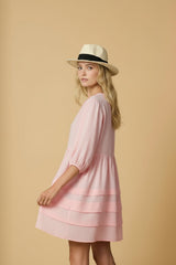 Dresses Apoella Cara Linen Mini Dress O/S / Pink Apoella