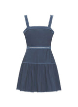 Dresses APOELLA Christina Poplin Strap Short Dress Navy Apoella