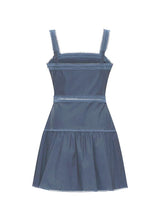 Dresses APOELLA Christina Poplin Strap Short Dress Navy Apoella