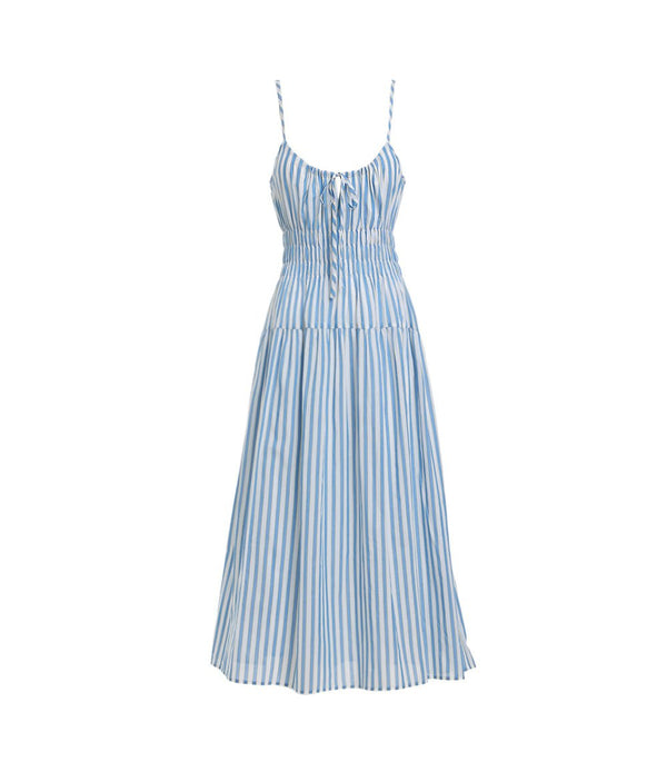 Dresses Apoella Nefeli Strap Long Dress Sky/Yellow Stripes Apoella