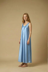 Dresses APOELLA Sara Round Neck Long Dress Sky Apoella