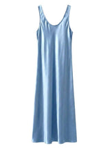 Dresses APOELLA Sara Round Neck Long Dress Sky Apoella