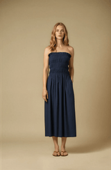 Dresses APOELLA Tatiana Bandeau Long Dress Navy Apoella