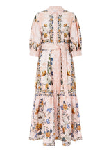 Dresses Borgo De Nor Bianca Linen Shirtdress Magical Blossom Pink Apoella