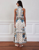 Dresses Borgo De Nor Biba Cotton Dress Magical Blossom Cream Apoella