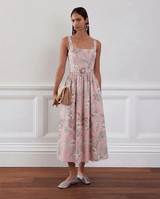 Dresses Borgo De Nor Ninet Cotton Dress Jungle Pink 8UK / Jungle Pink Apoella