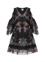 Dresses Camilla With Love Restless Nights Button Up Short Dress M / Black Floral Apoella