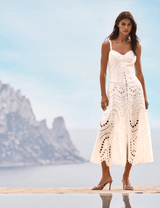 Dresses Charo Ruiz Solace Long Dress White Sealace Apoella