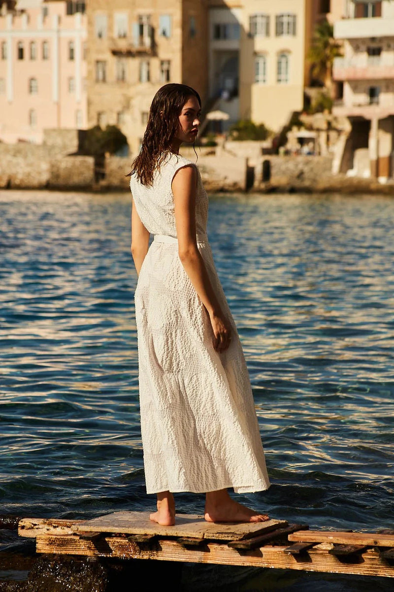 Dresses Evi Grintela Caroline Long SL Long Sleeveless Dress White Apoella