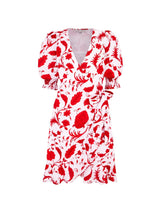Dresses Heidi Klein Evia Mini Wrap Dress Beachwear Floral White/Red Apoella
