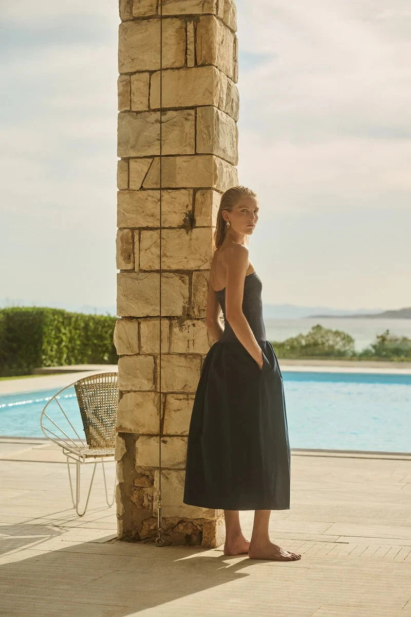 Dresses Kiohne Grace Bandeau Dress Navy Blue Sparkle Apoella