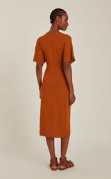 Dresses Lenny Niemeyer V Neck Dress Midi Hazelnut Apoella