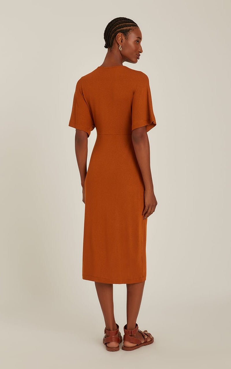 Dresses Lenny Niemeyer V Neck Dress Midi Hazelnut Apoella