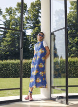 Dresses Lisa Corti Eve Cotton Dress Blue Apoella