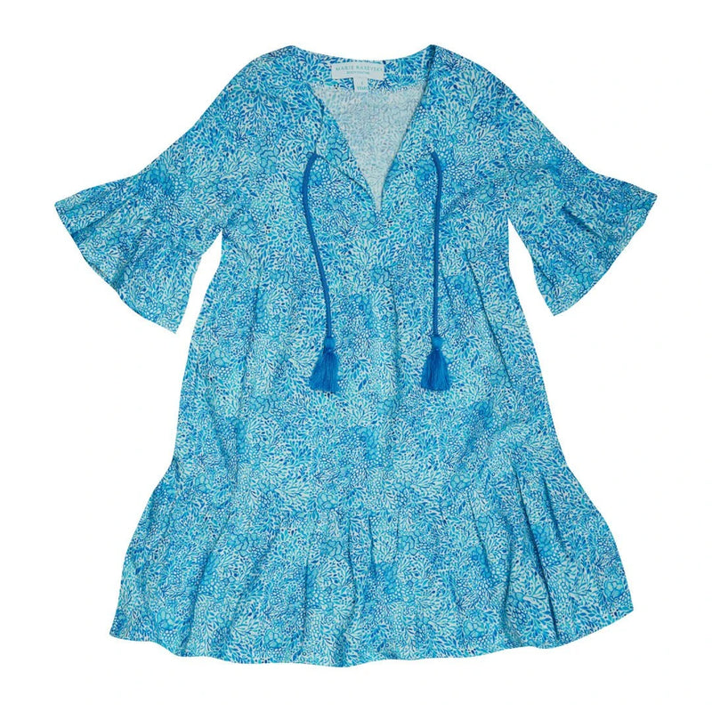 Dresses Marie Raxevsky Short Sleeve Ruffles Tunic Dress Iris Apoella