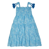 Dresses Marie Raxevsky Tie Shoulder Shirred Ruffles Dress Iris Apoella